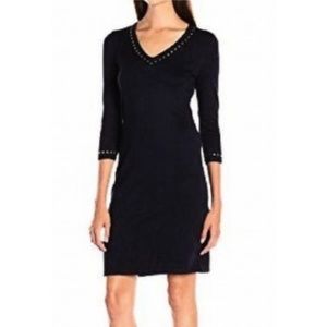 Calvin Klein Women's Studded V-Neck Sweater Dress